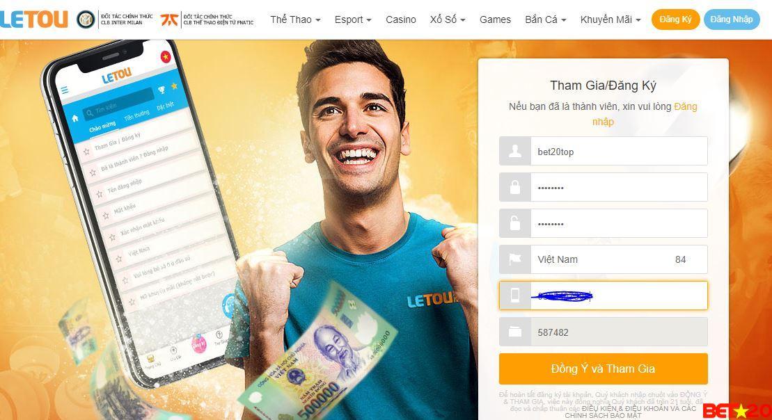 cách đăng ký letou năm 2020