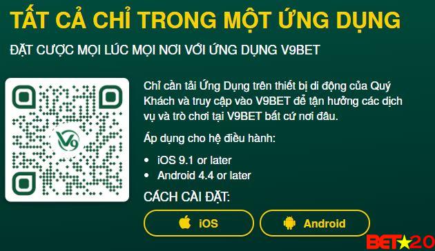 tải ứng dung v9bet app