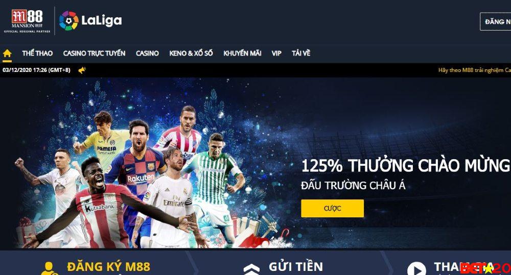 trang web cá độ bóng đá m88