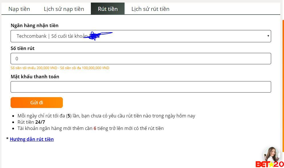 Rút tiền LD789 mới như thế nào.