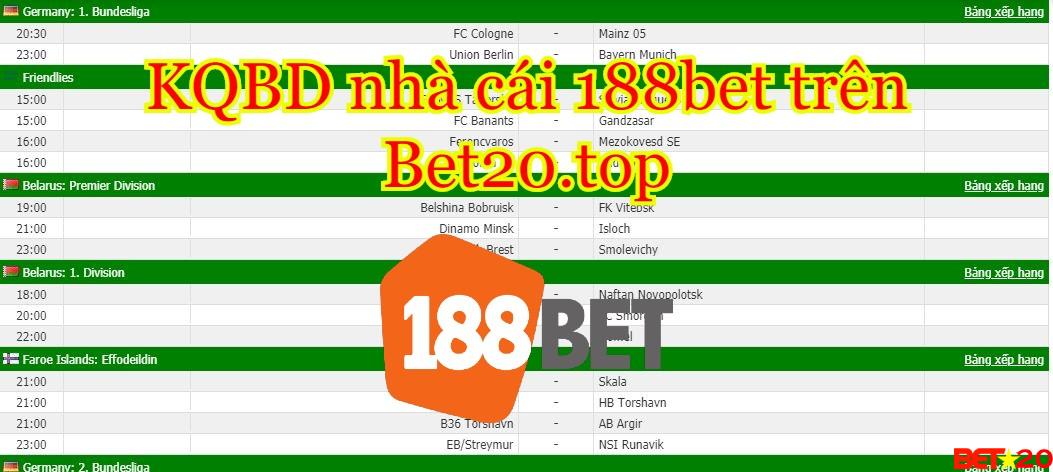 kqbd 188bet tại bet20