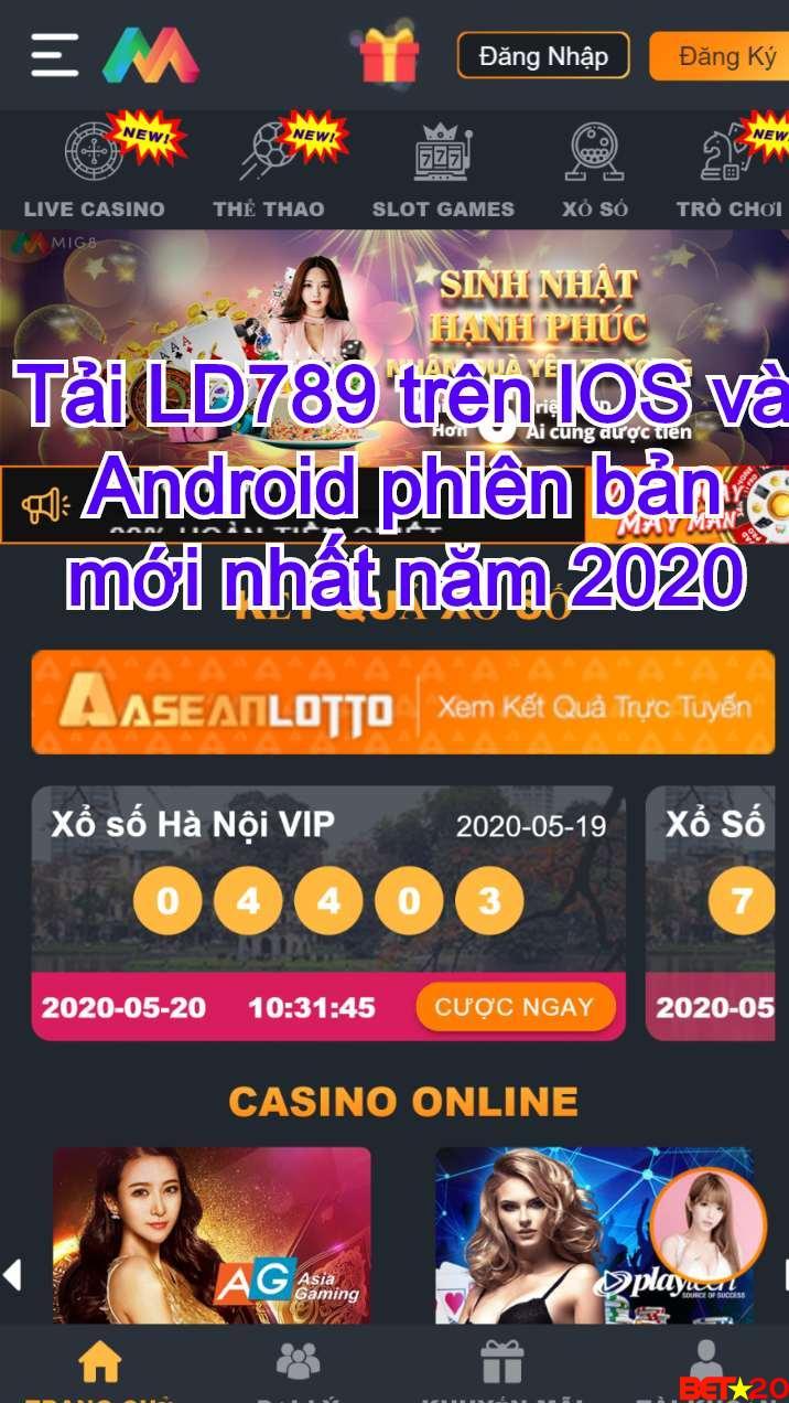ld789 trên điện thoại ios và android năm 2020