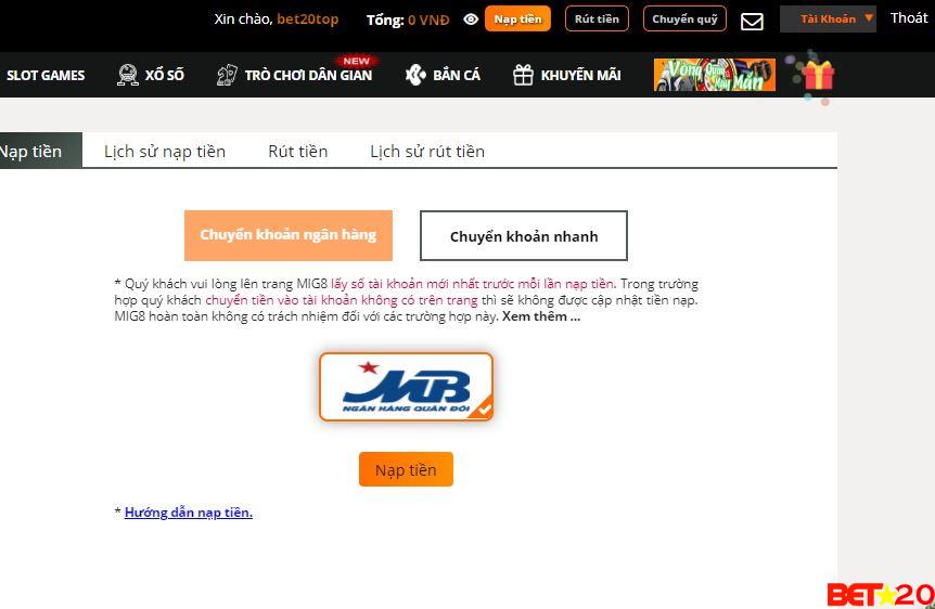 nap tien ld789 như thế nào