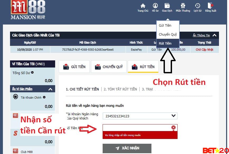 rút tiền m88 có khó không