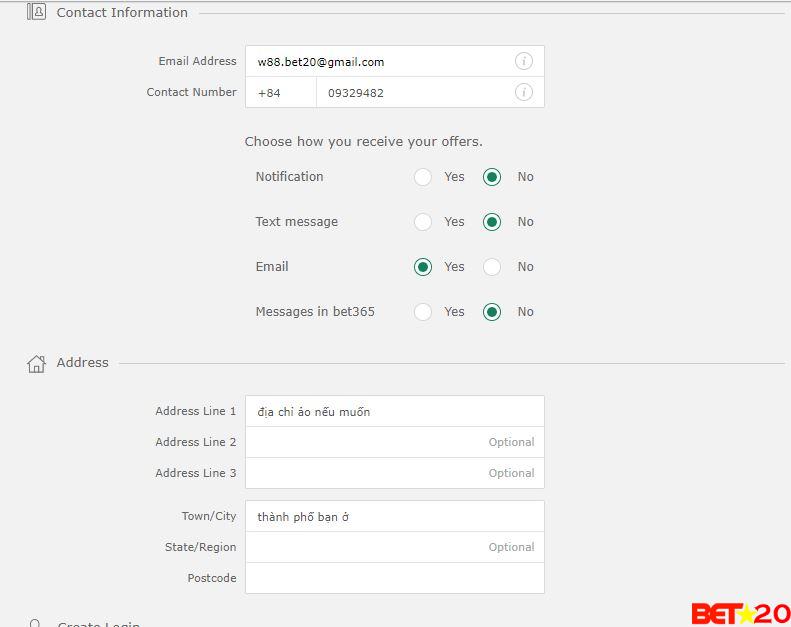 đăng ký bet365 tại bet20 hình 2