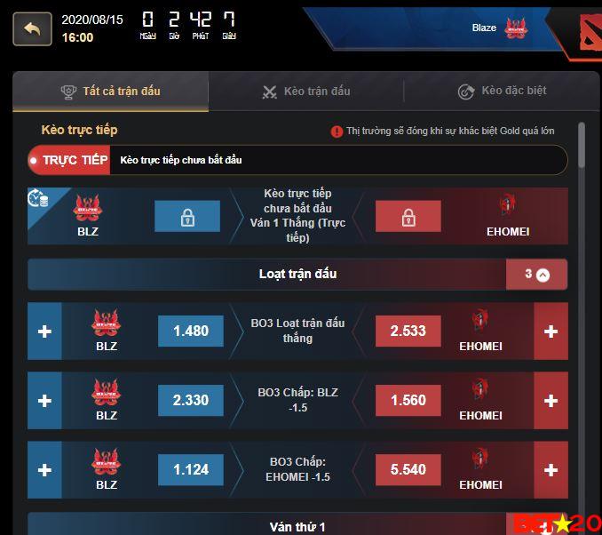 chọn lựa kèo cần đặt cược