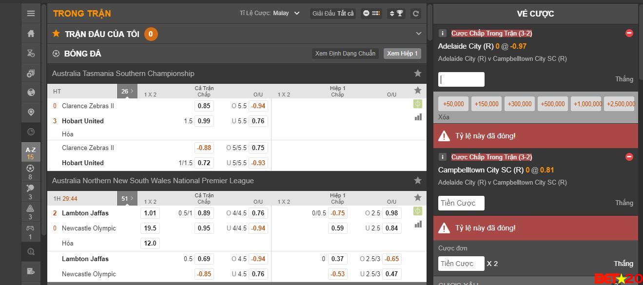 cách cá cược bóng đá tại 188bet