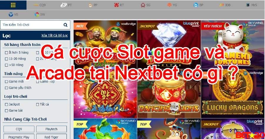 Chơi slot game và arcade