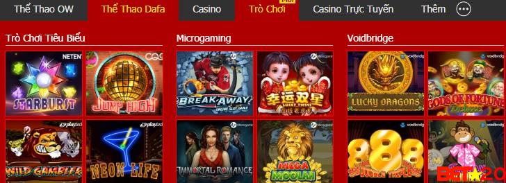 cược slot game tại dafabet