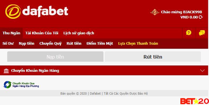 rút tiền dafabet ra sao