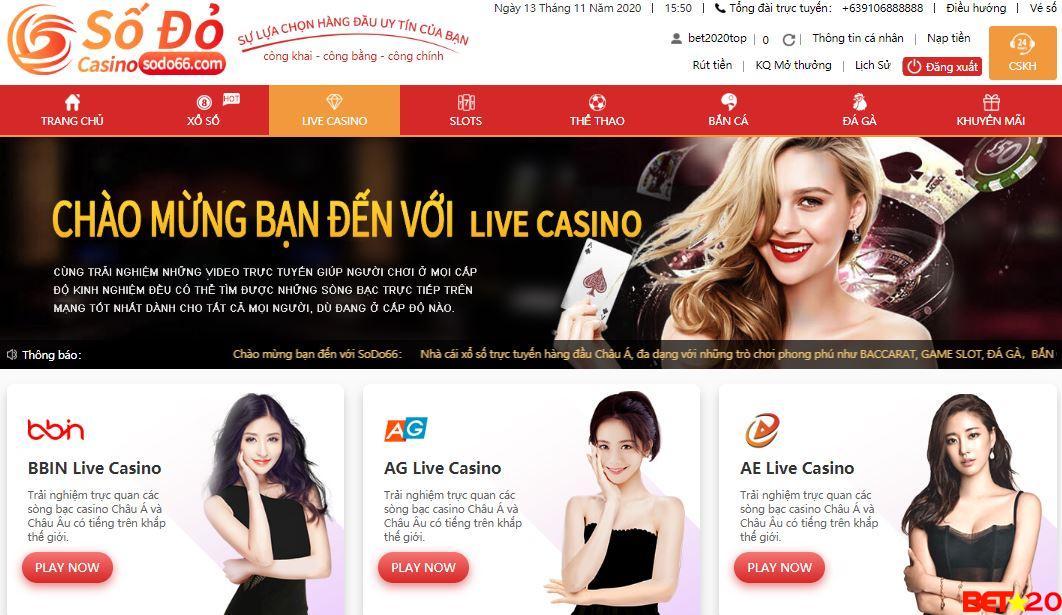 cá cược casino tại sodo66