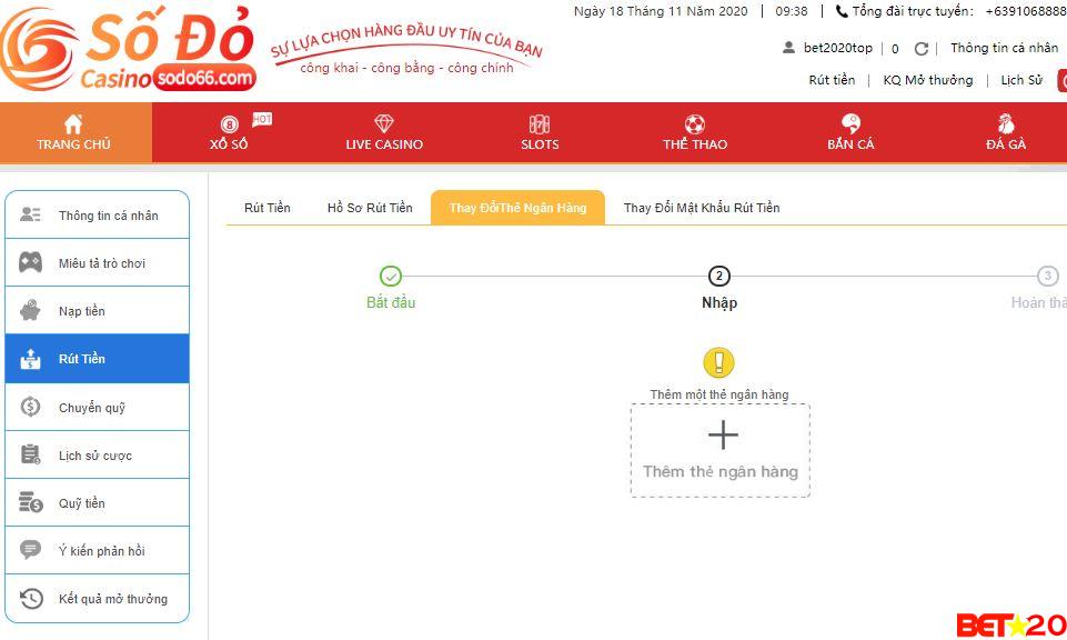 rút tiền sodo66 như thế nào