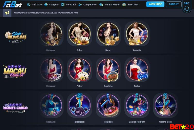 casino trực tuyến Fabet