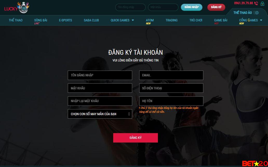 đăng ký lucky88