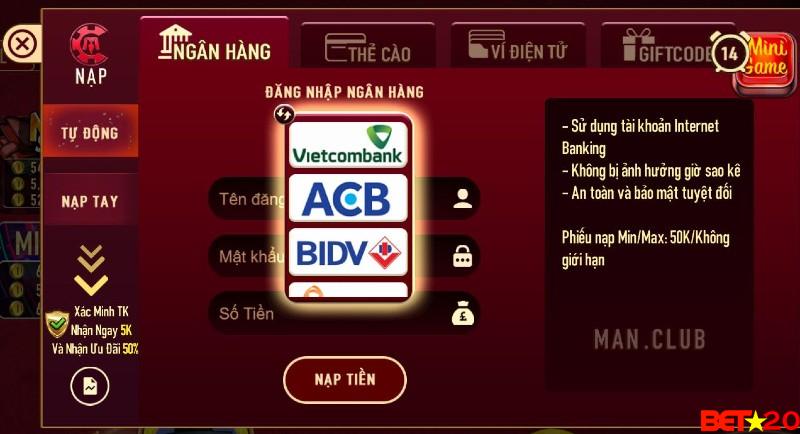 nạp tiền manclub