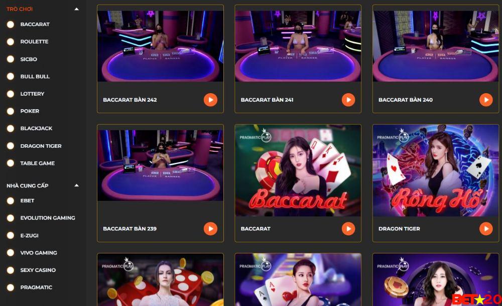 casino live trực tuyến